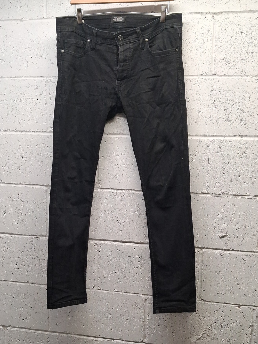 NWOT Jack & Jones Men's Skinny Black Jeans Sz. 33x32